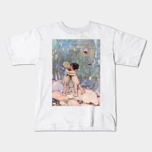 A Water Baby by Jessie Willcox Smith Kids T-Shirt